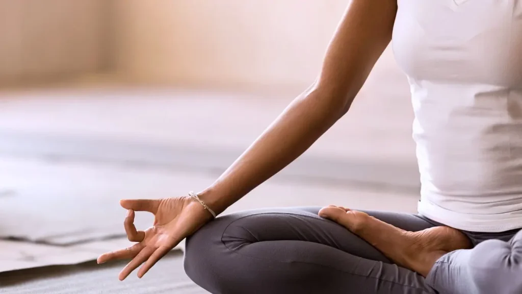 Yogi doing meditation during 20 hour yoga ttc