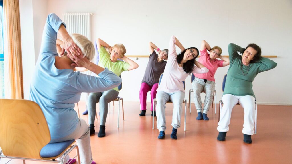 Chair Yoga Pose for Seniors and Beginners