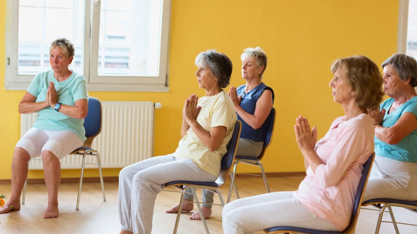 Chair Yoga for Seniors and Beginners | 10 Poses with Instruction