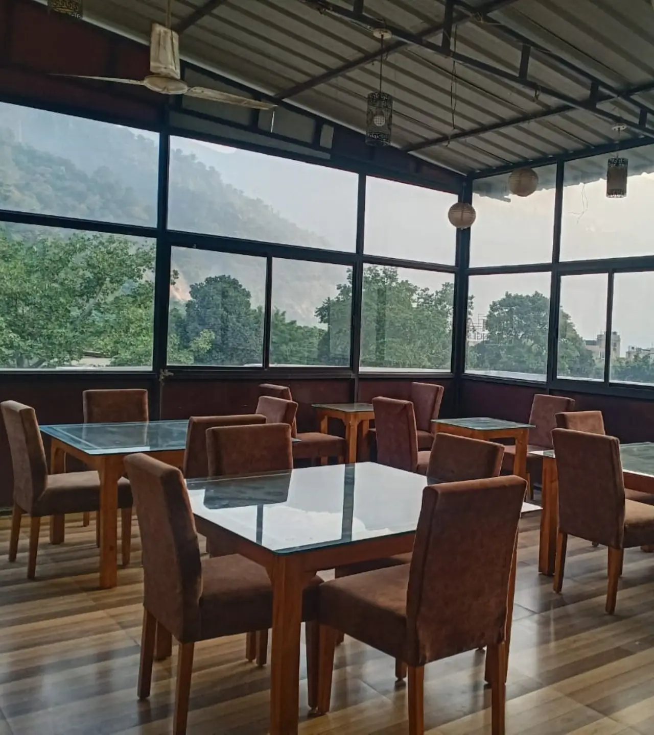 Dining place for 200 hour yoga certification students at Rishikesh Yoga Valley