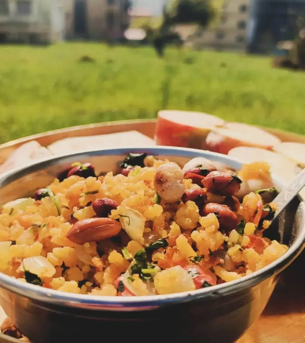 vegan meal during yoga alliance certified 200 hour yoga teacher training in rishikesh india