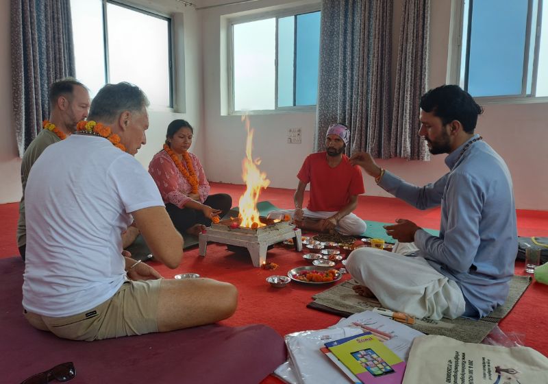 100 Hour Yoga Students at Welcome ceremony