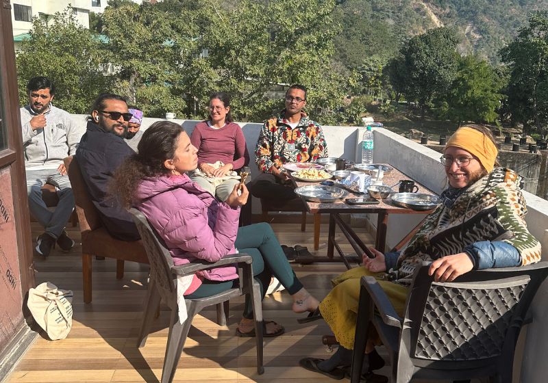 Balcony area at Rishikesh Yoga Valley