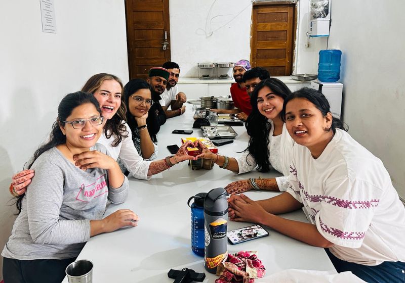 Yoga students Dining area