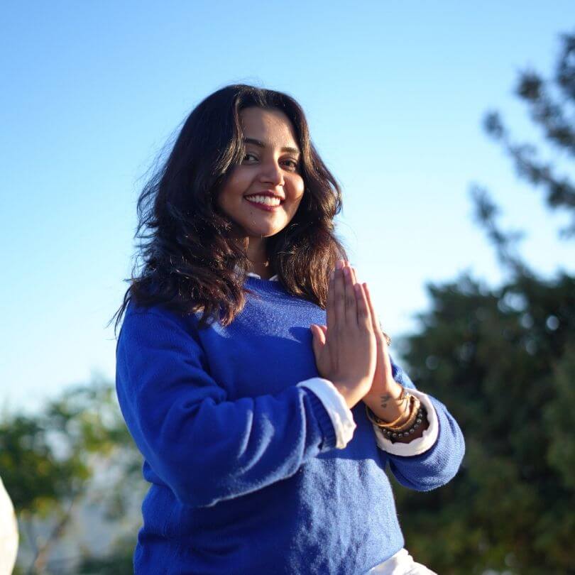 7 days Yoga retreat student posing for picture