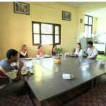 Students taking Meal at Rishikesh Yoga Valley