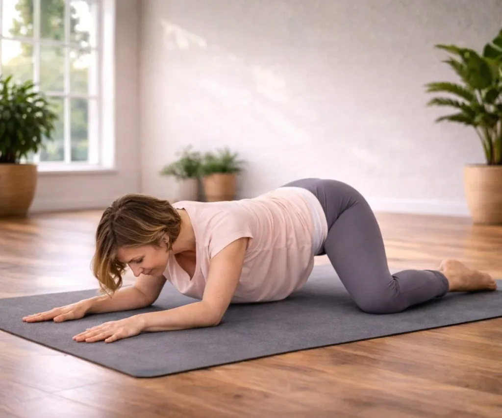 adho mukha mandukasana frog pose for hip opening and flexibility