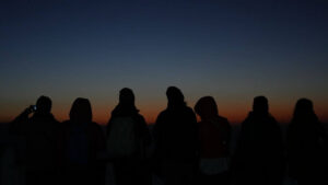 beautiful sunset from kunjapuri utaarakhand