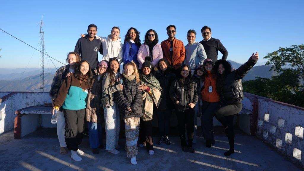 enjoying peaceful environment at kunjapuri temple