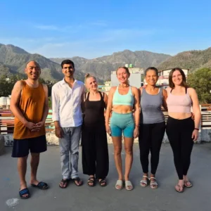 yogi neeraj teaching ashtanga in 300 hour yoga teacher traaining course in rishikesh india