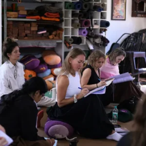 yogi rakesh teaching ayurveda in 200 hour yoga teacher training in rishikesh