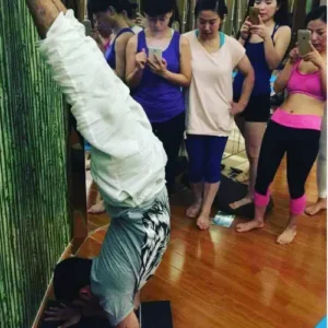yogi rohit teaching hatha in 300 hour yoga teacher training in rishikesh india