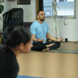 yogi shankar teaching meditation in 500 hour yoga teacher training in rishikesh