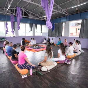 yogi upendra teaching shatkarma in 3 day yoga retreat in rishikesh india