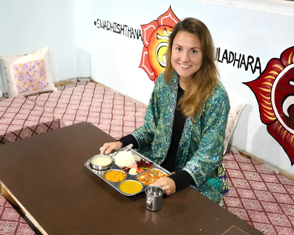 food area at rishikesh yoga valley