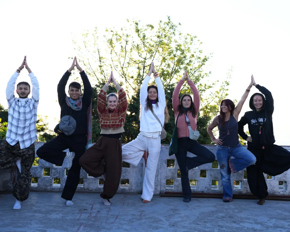 outing session at kunjapuri shaktipeeth during 300 hour yoga teacher training in rishikesh