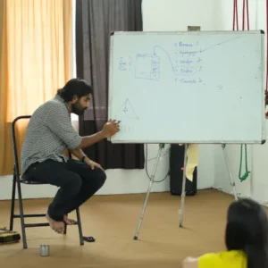 Jagjeet Singh teaching Yoga Philosophy to students during a 10 Days Yoga Retreat in Rishikesh