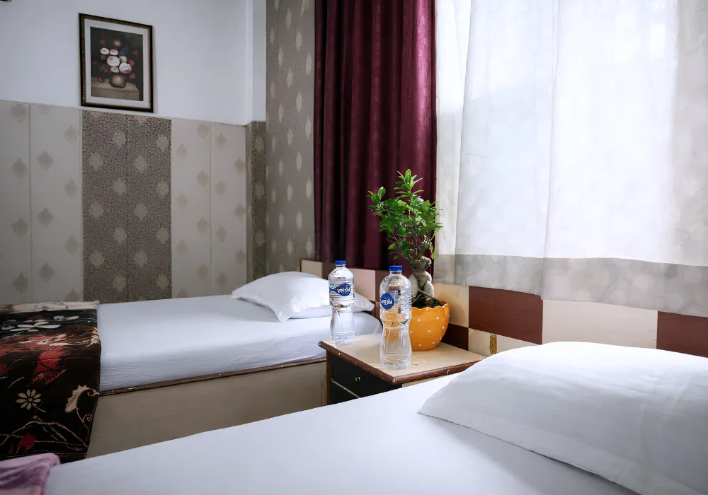 Comfortable accommodation room for guests on a 6 Days Nature and Yoga Retreat in Rishikesh