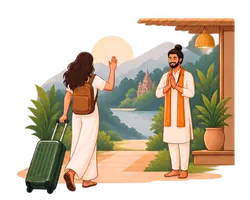 Check Out day at Rishikesh Yoga Valley to our certified 200 hour yoga teacher training students