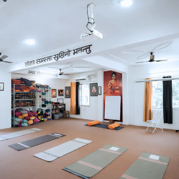 yoga hall 1 during 10 days yoga retreat in rishikesh